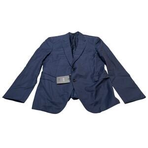 12-4 HUGO BOSS Men's Suit 100% Super 130s Wool Navy Size 44R